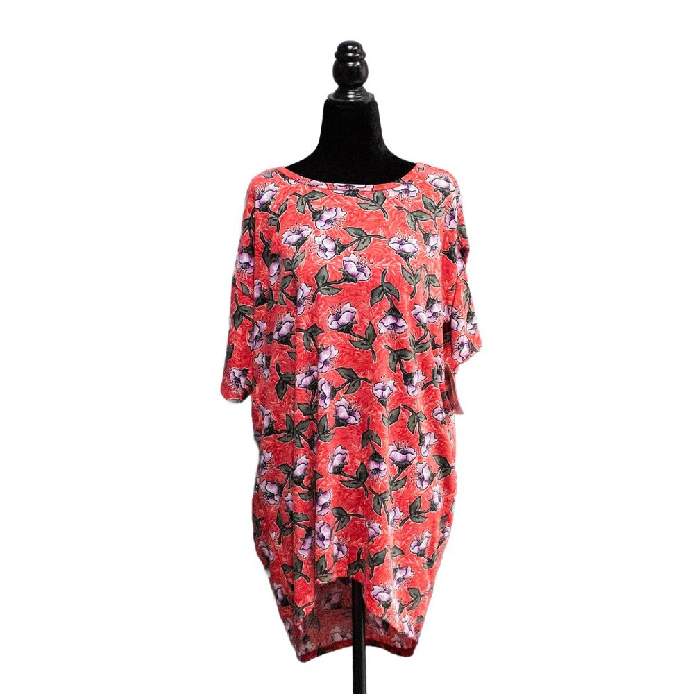 NWT LuLaRoe Red Purple Floral Irma, Size Small